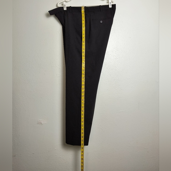 Van Heussen Dress Flat Front Pants 36x30 Black - Picture 12 of 12